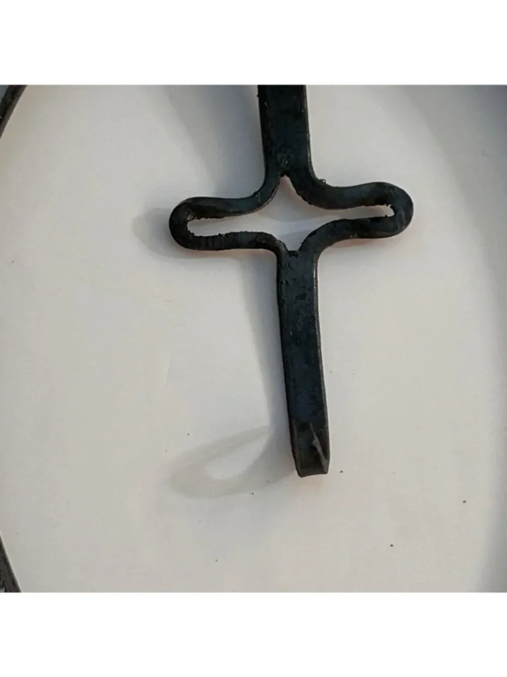 Vintage St. Croix Forge 000 Lite Horseshoe Cross Wall Hanging Decor Equestrian